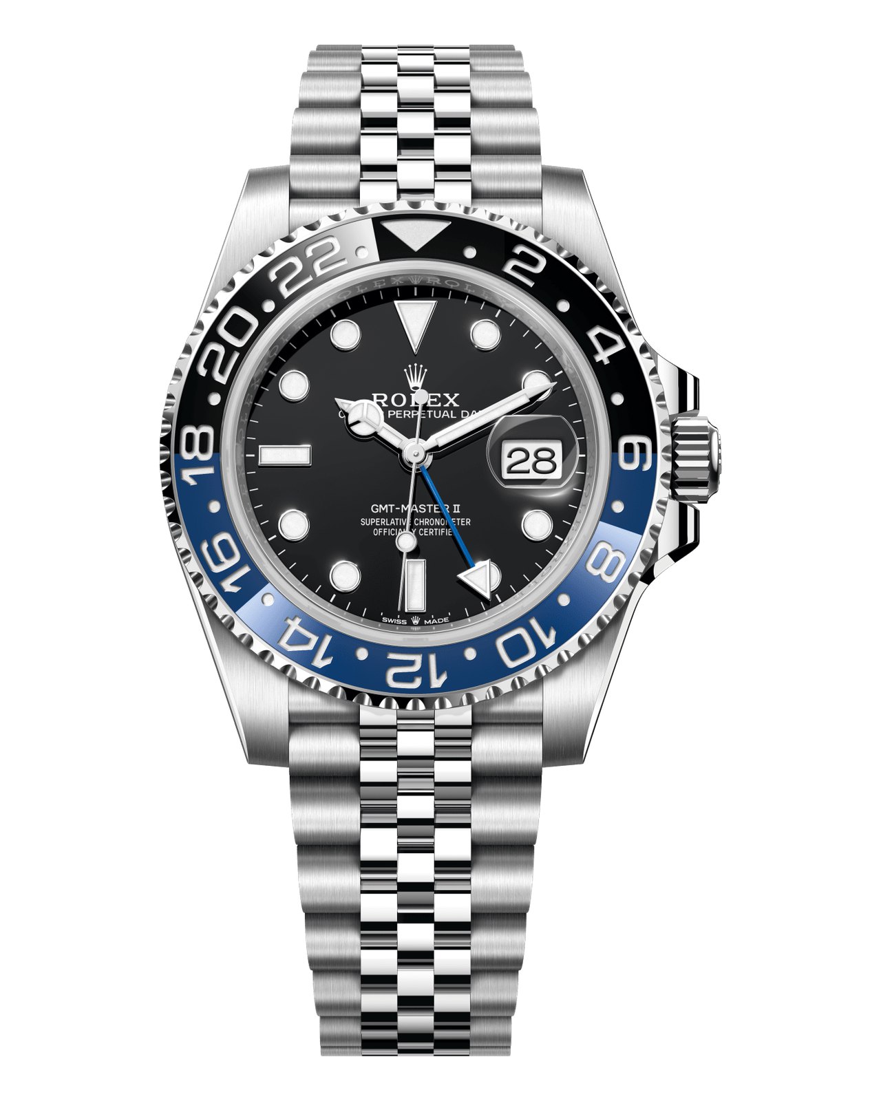 Rolex GMT-Master II 126710BLNR Batgirl on Jubilee bracelet